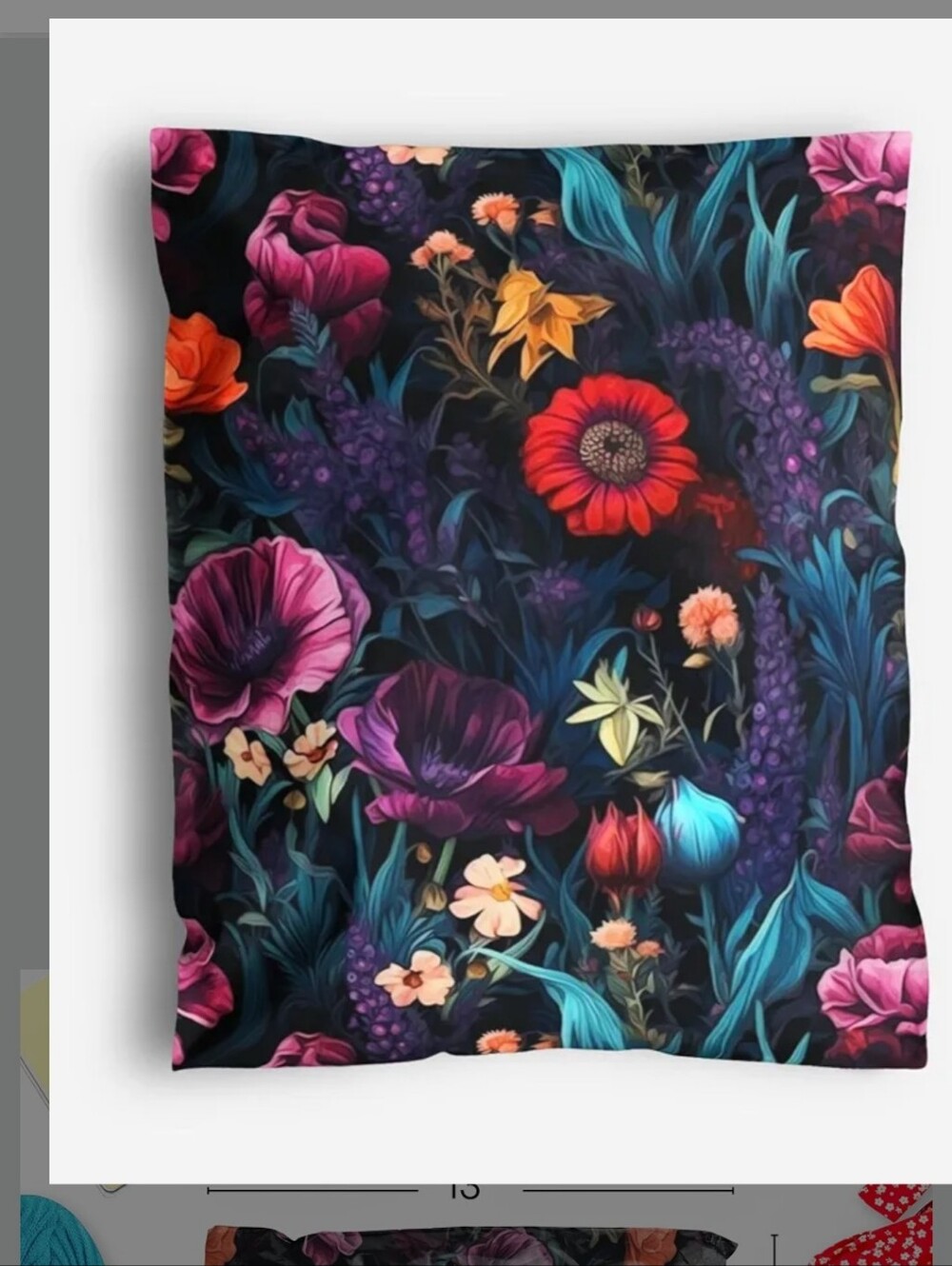 15 ct Floral Garden Dark Botanical Polymailers